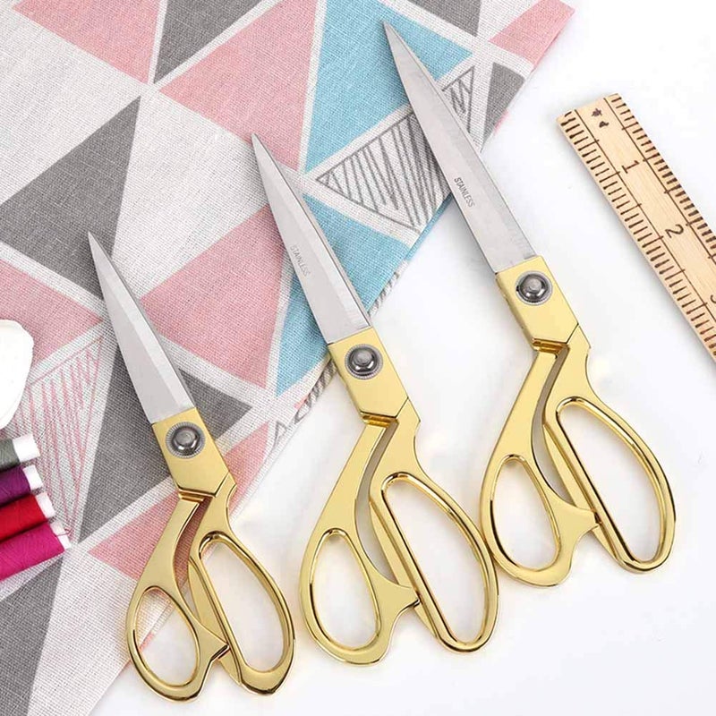 SUNLAND Professional Stainless Steel Heavy Duty Tailor Scissors (10.5 inch, Gold) . - Image 3